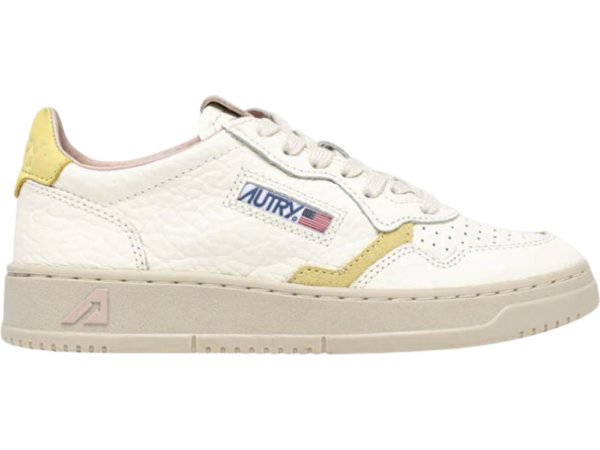 Autry Medalist Low White Lemon Silk (Women's)
