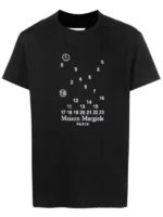 Maison Margiela Numbers Logo T-Shirt Black
