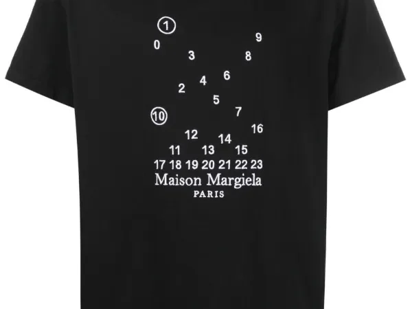 Maison Margiela Numbers Logo T-Shirt Black