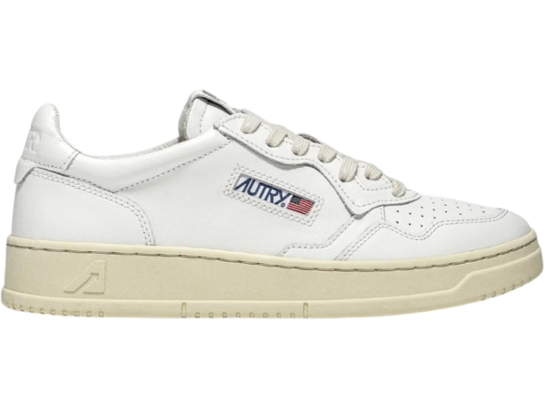 Autry Medalist Low White Leather