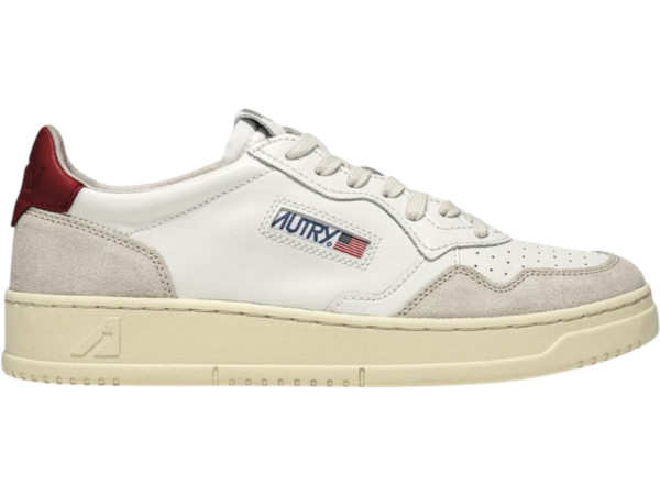 Autry Medalist Low White Red