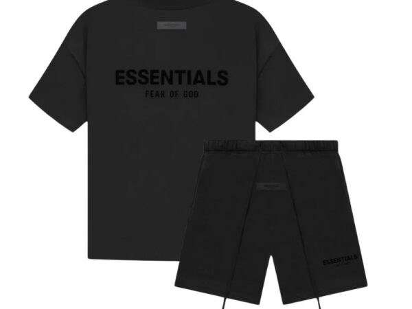 Fear of God Essentials T-Shirt + Shorts Set Black