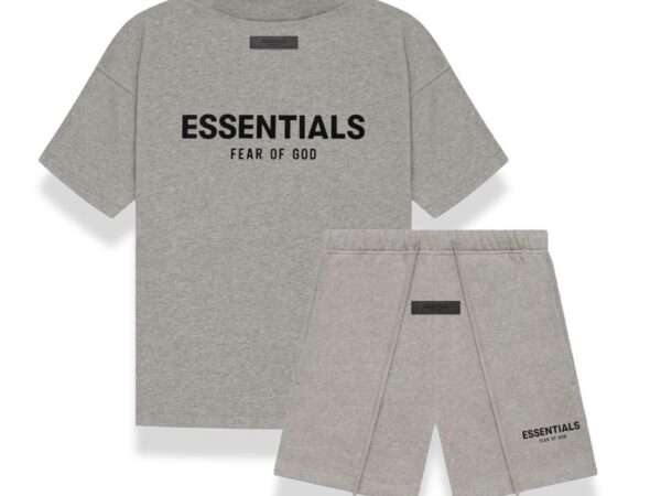 Fear of God Essentials T-Shirt + Shorts Set Dark Heather Grey