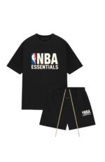 Fear of God Essentials x NBA T-Shirt + Shorts Set Black Multicolor