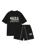 Fear of God Essentials x NBA T-Shirt + Shorts Set Black Tonal