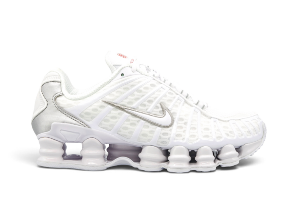 Nike Shox TL White Metallic Silver Max Orange (Women's)