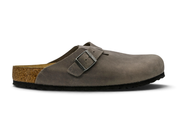 Birkenstock Boston Soft Footbed Oiled Leather Iron Grey