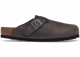 Birkenstock Boston Soft Footbed Oiled Leather Iron Grey