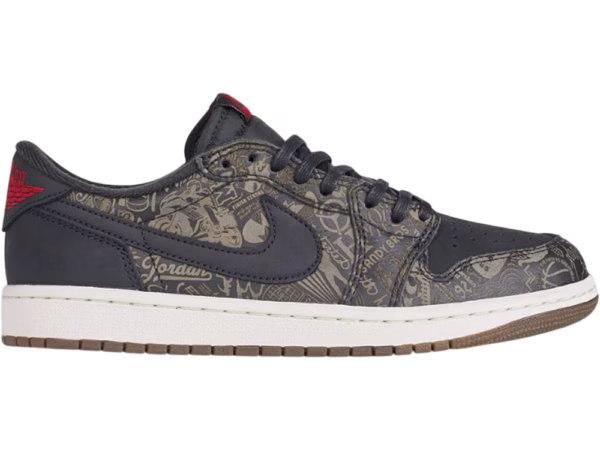 Jordan 1 Retro Low OG Laser Black University Red